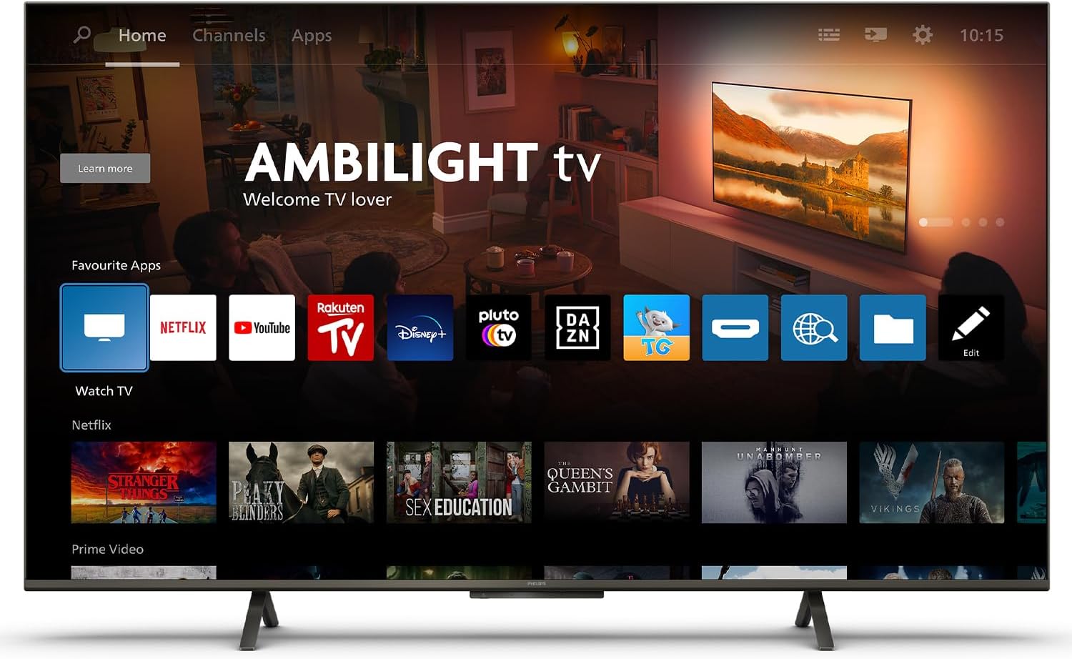 Philips Ambilight 43PUS8109 – 43 Zoll 4K LED Smart TV mit Titan OS & Dolby Atmos