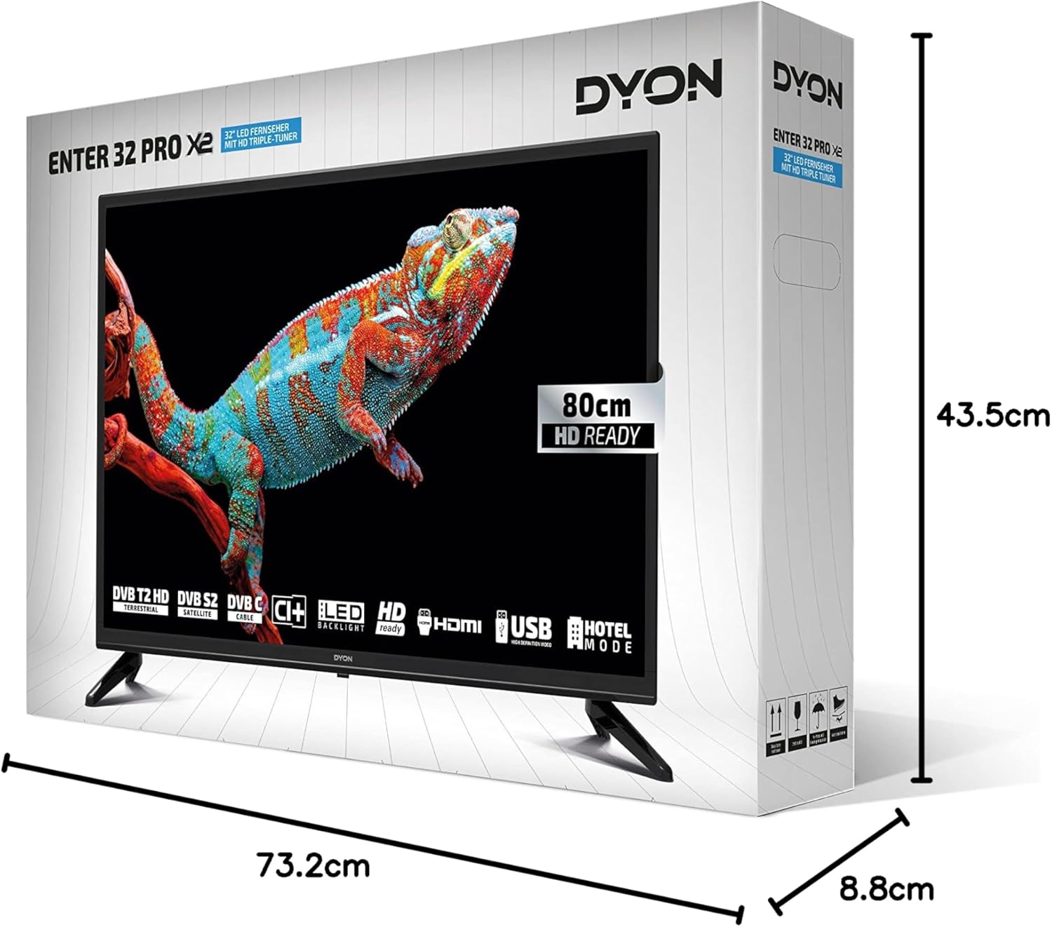 DYON Smart 43 VX – 43 Zoll Full HD Smart TV mit Triple Tuner, App Store & Streaming-Diensten