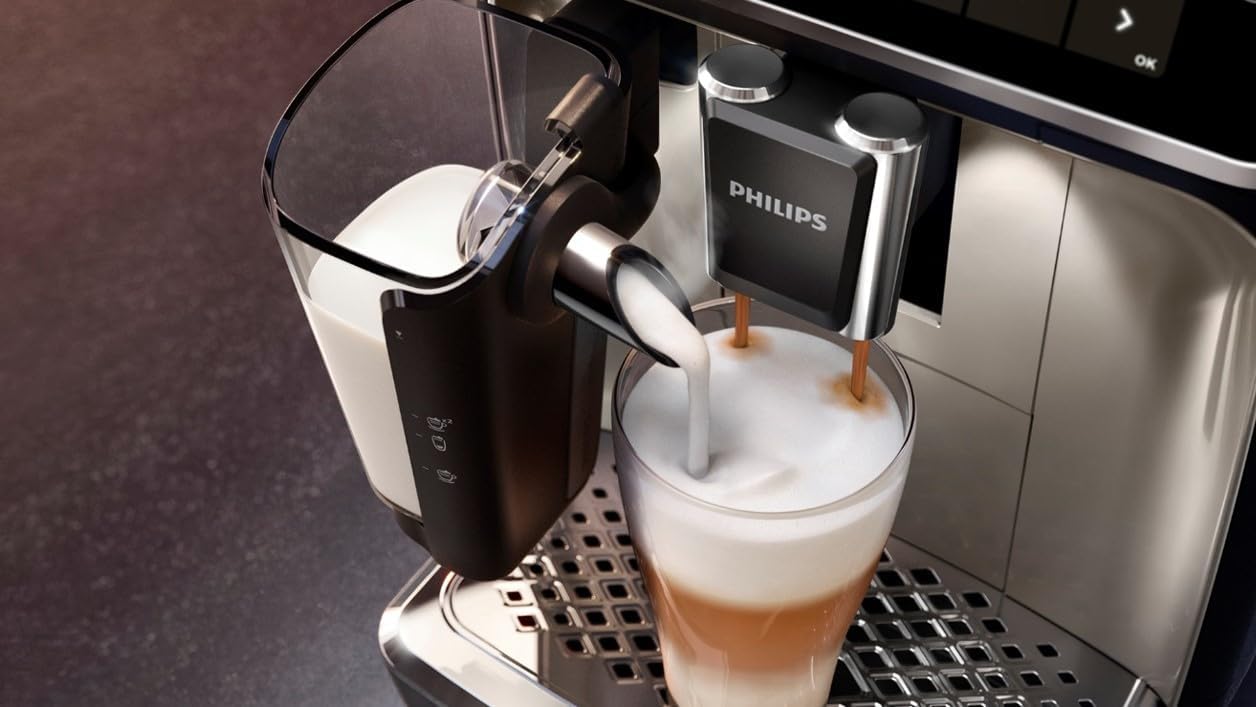 Philips Serie 5400 Kaffeevollautomat – LatteGo Milchsystem, 12 Kaffeespezialitäten, 4 Benutzerprofile