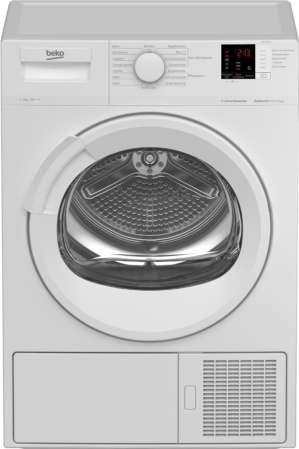 Beko DHC742GXS – 7 kg Beladung, Wärmepumpentechnologie, 15 Programme