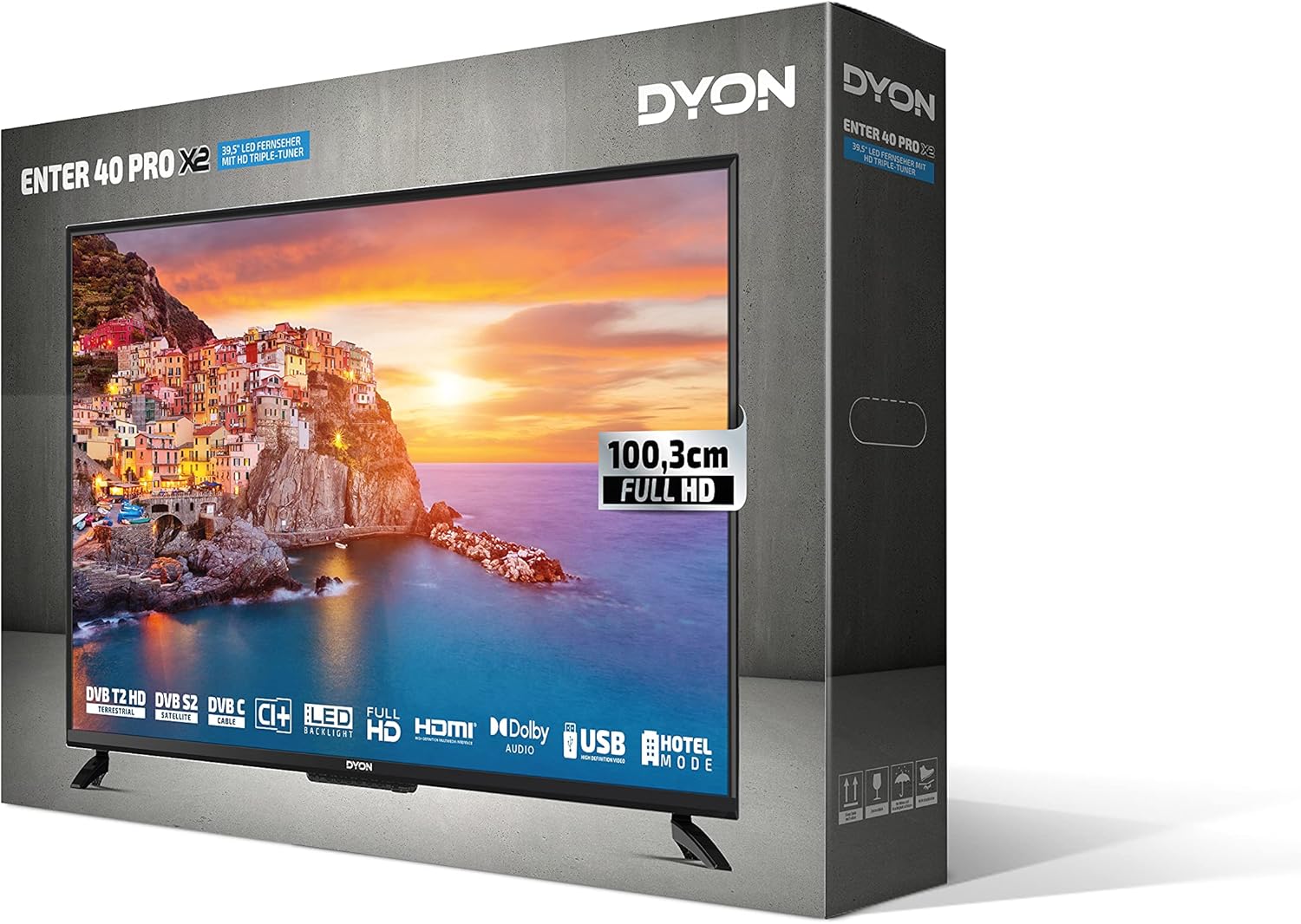 DYON Smart 43 VX – 43 Zoll Full HD Smart TV mit Triple Tuner, App Store & Streaming-Diensten