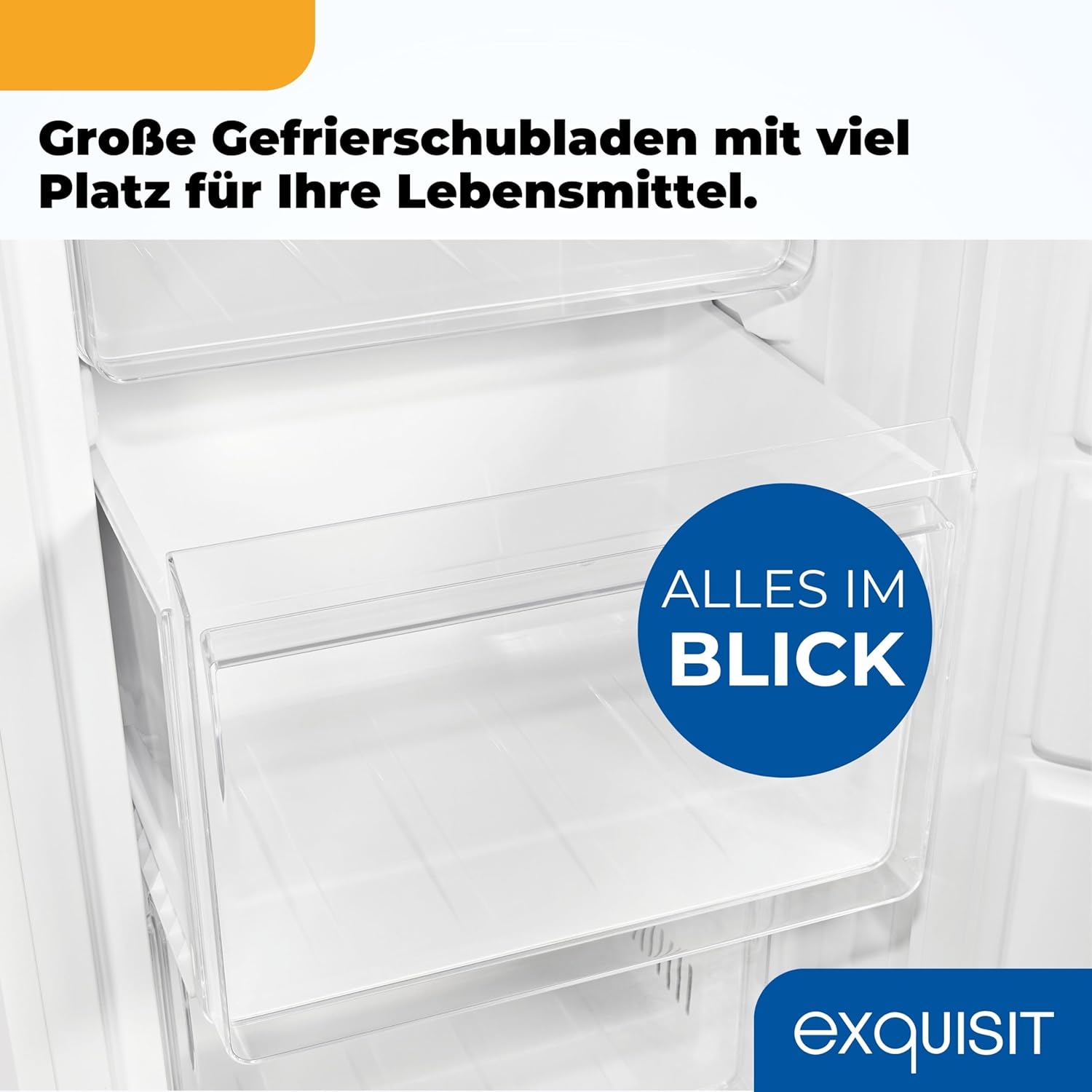 Exquisit Gefrierschrank GS5231-NF-H-040C – 161L Nutzinhalt, NoFrost, Türalarm