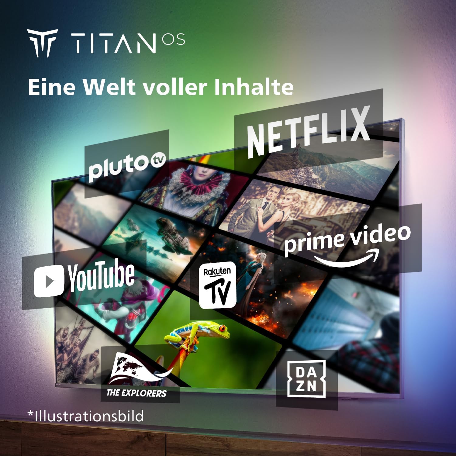 Philips Ambilight 43PUS8109 – 43 Zoll 4K LED Smart TV mit Titan OS & Dolby Atmos