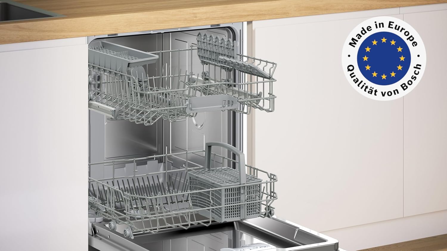 Bosch SMV4ETX08E Serie 4 – Vollintegriert 60 cm, Besteckkorb, Leise