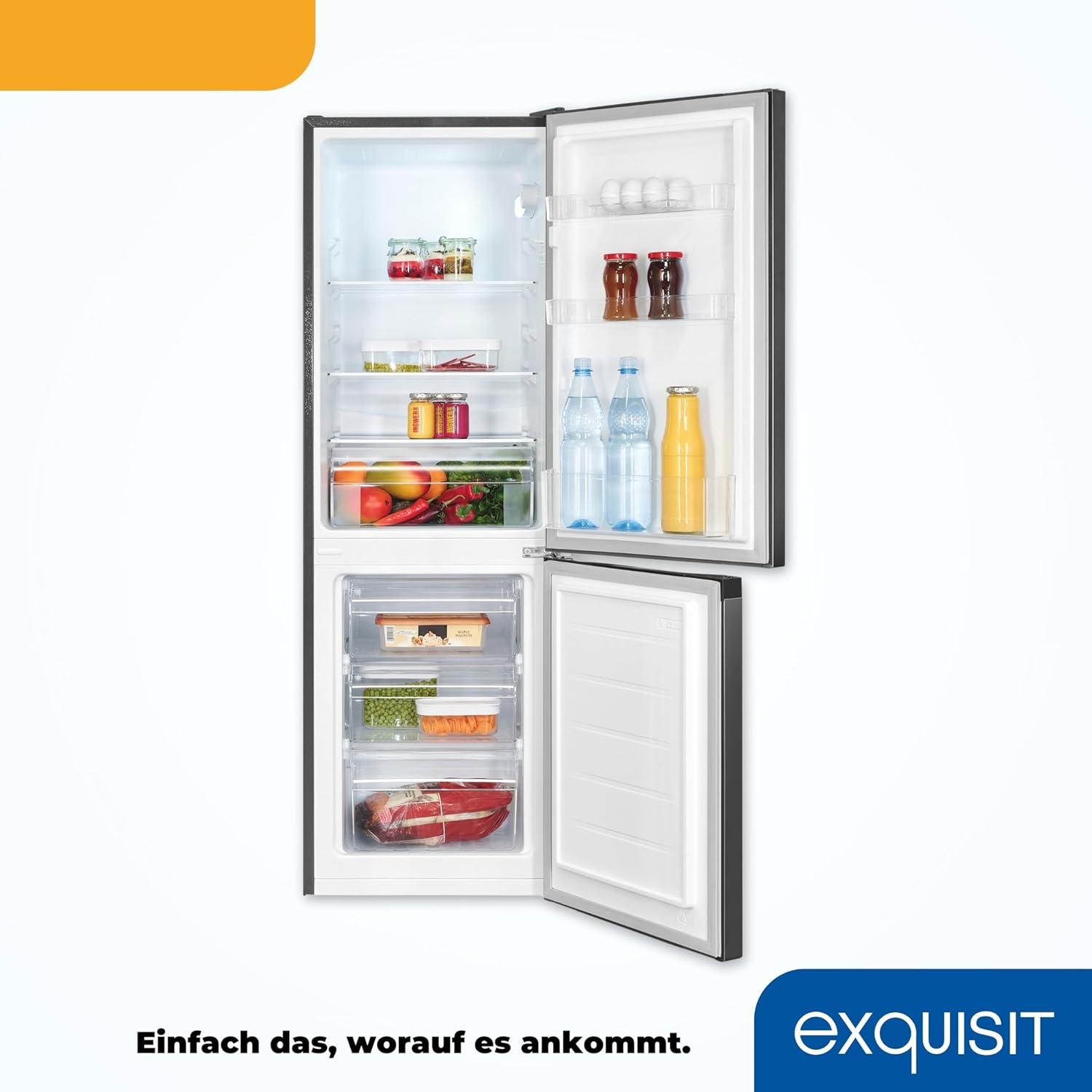 Exquisit Kühl-Gefrierkombination KGC5231-60-E-050C – 157 L, 4-Sterne-Gefrierfach, Alarm-Funktion