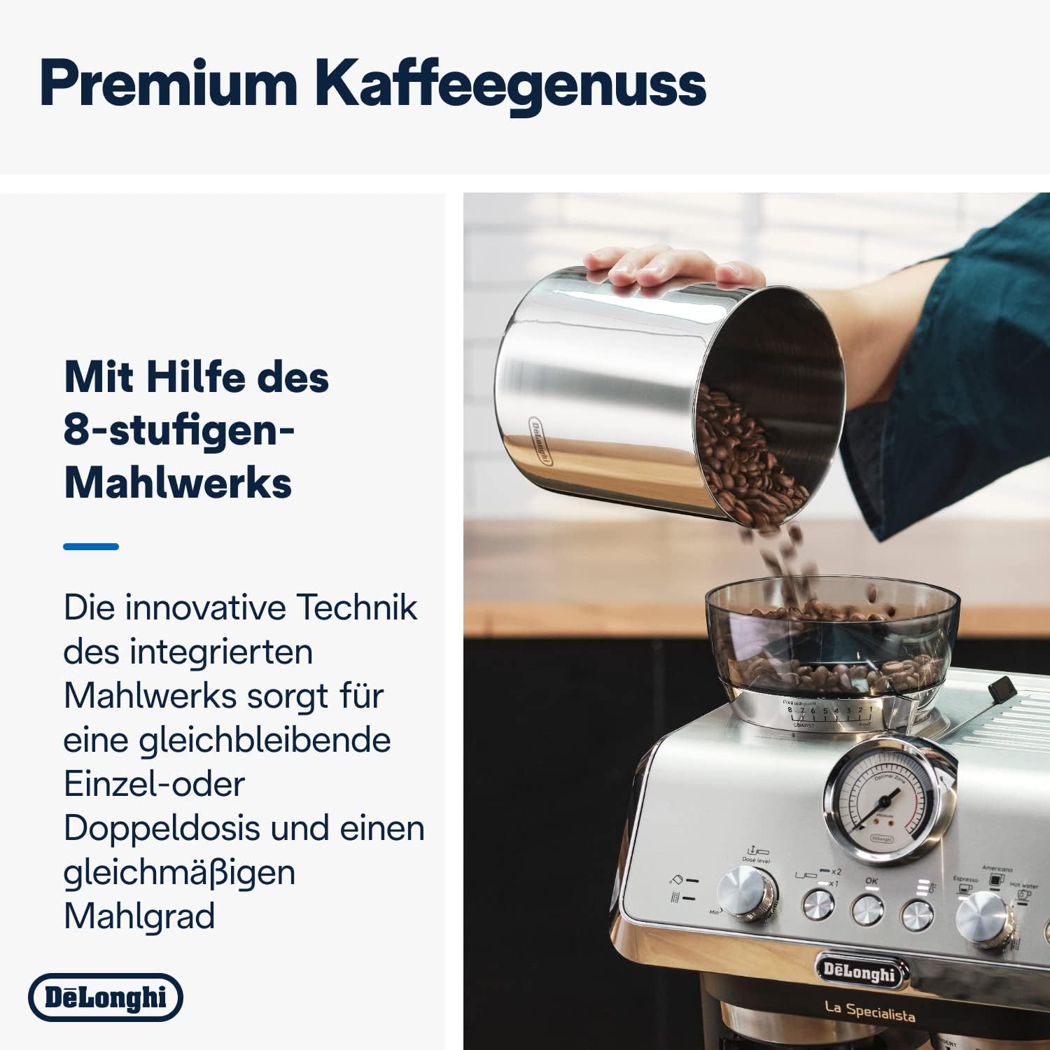 De’Longhi La Specialista Arte EC9155.MB – Siebträgermaschine, 15 Bar, 1300 W