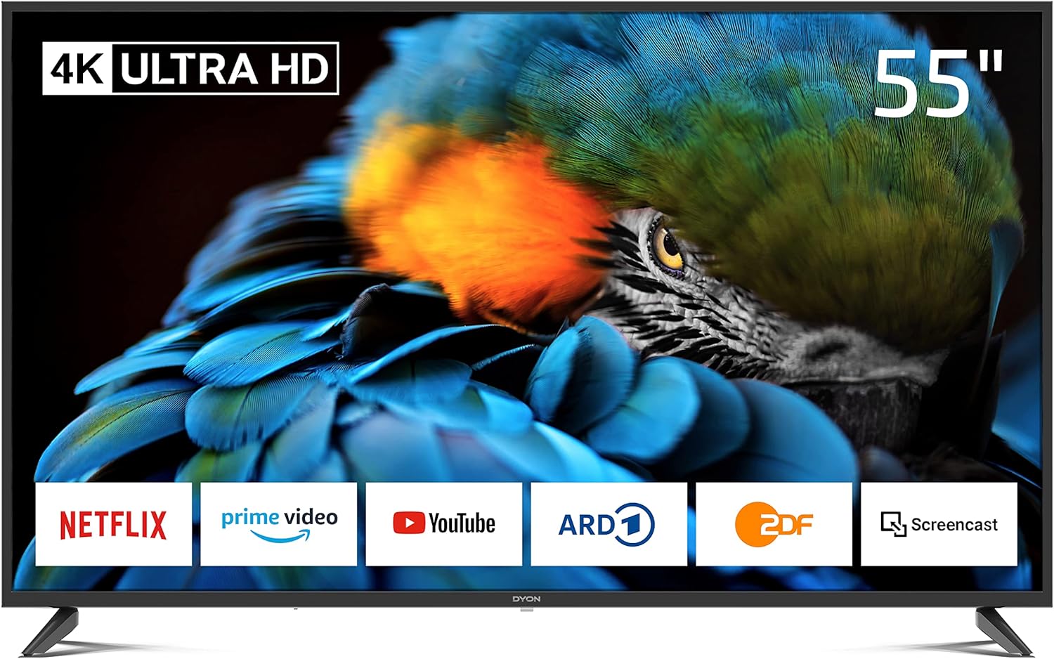 DYON Smart 43 VX – 43 Zoll Full HD Smart TV mit Triple Tuner, App Store & Streaming-Diensten