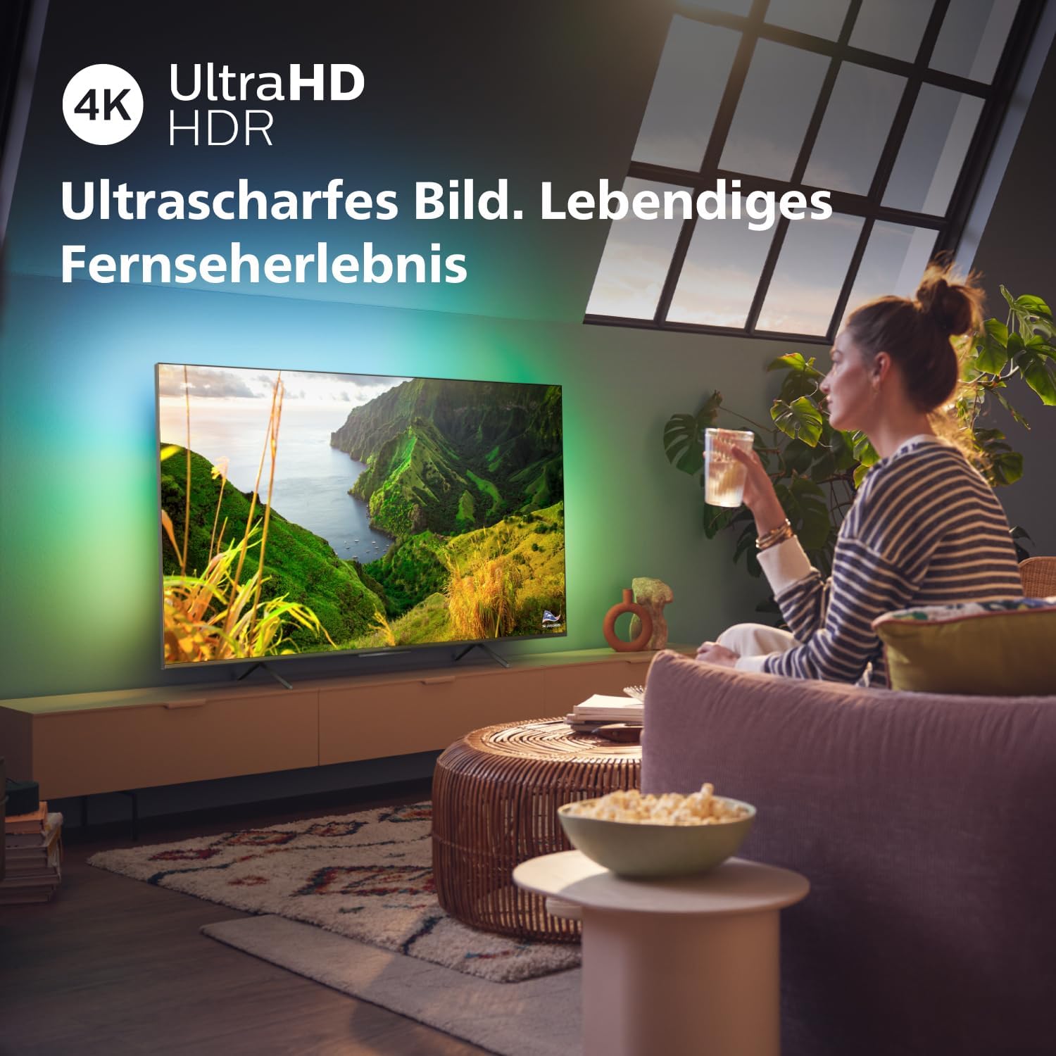 Philips Ambilight 43PUS8109 – 43 Zoll 4K LED Smart TV mit Titan OS & Dolby Atmos