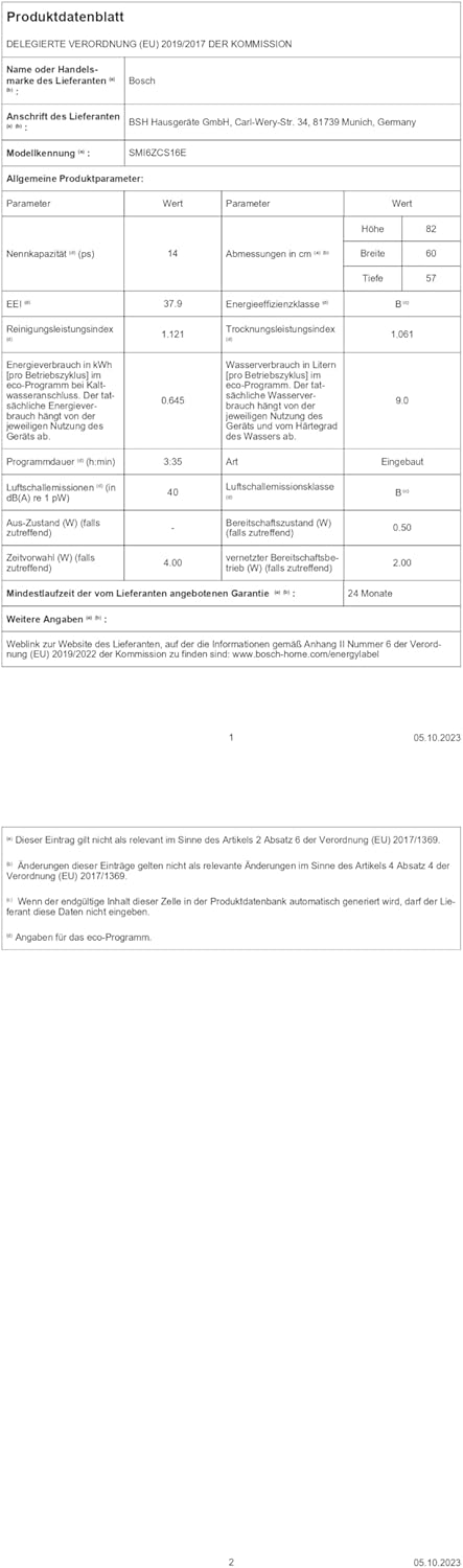 Bosch SMV4ETX08E Serie 4 – Vollintegriert 60 cm, Besteckkorb, Leise