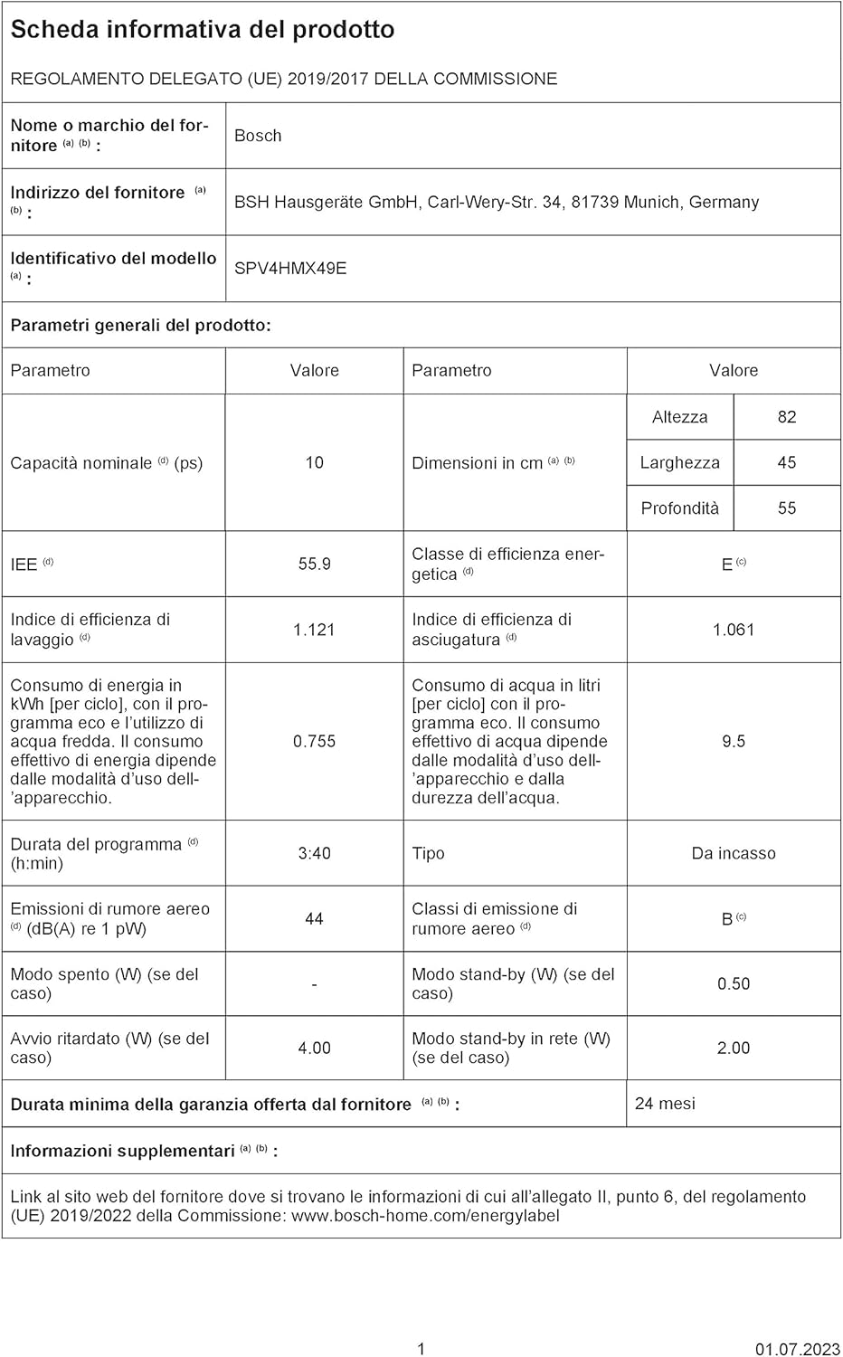 Bosch SPV2IKX10E Serie 2 – Vollintegriert, 45 cm breit, Extra Trocknen