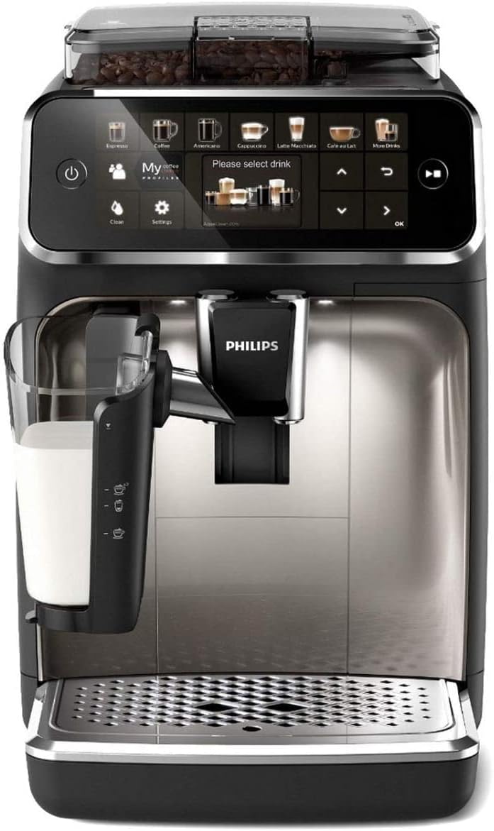 Philips Serie 5400 Kaffeevollautomat – LatteGo Milchsystem, 12 Kaffeespezialitäten, 4 Benutzerprofile