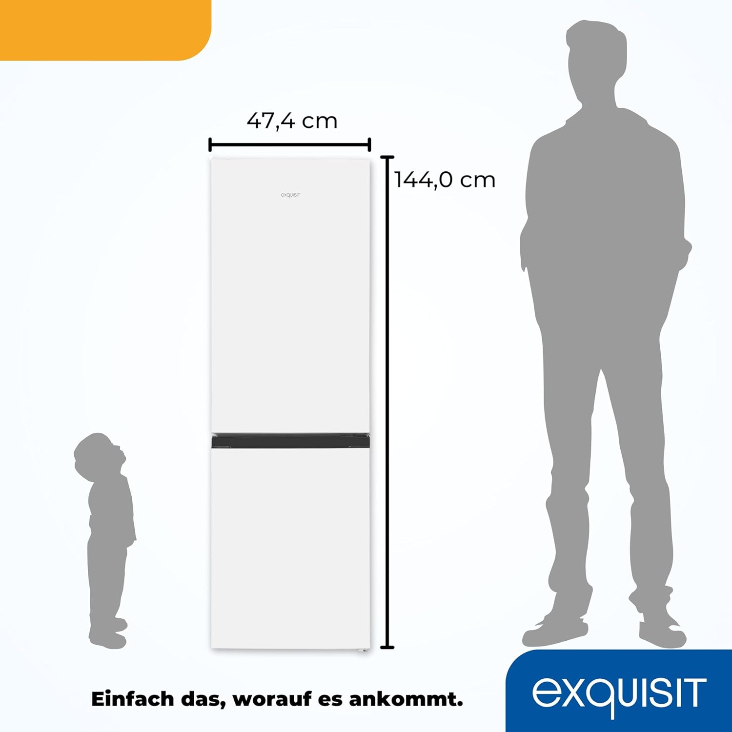 Exquisit Kühl-Gefrierkombination KGC5231-60-E-050C – 157 L, 4-Sterne-Gefrierfach, Alarm-Funktion