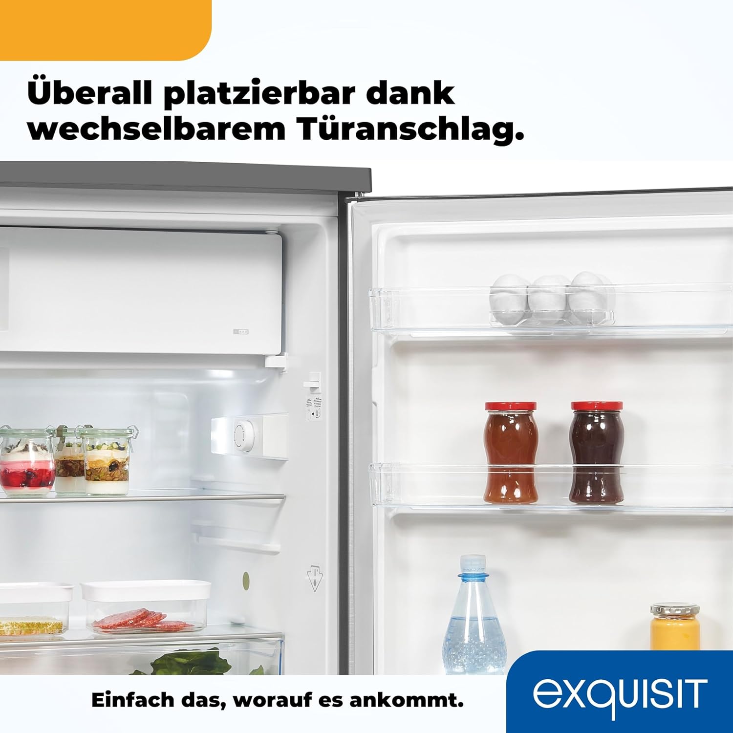 Exquisit KS516-4-H-010D Kühlschrank – 120 Liter, 4-Sterne-Gefrierfach, freistehend