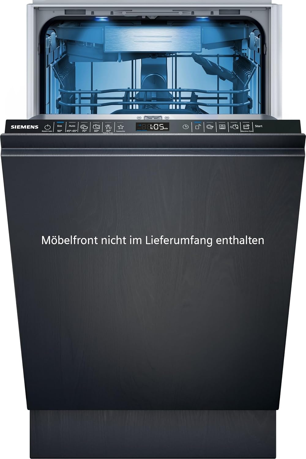 Siemens SR65YX08ME iQ500 Geschirrspüler – Vollintegriert 45 cm, Zeolith-Trocknung, Besteckschublade