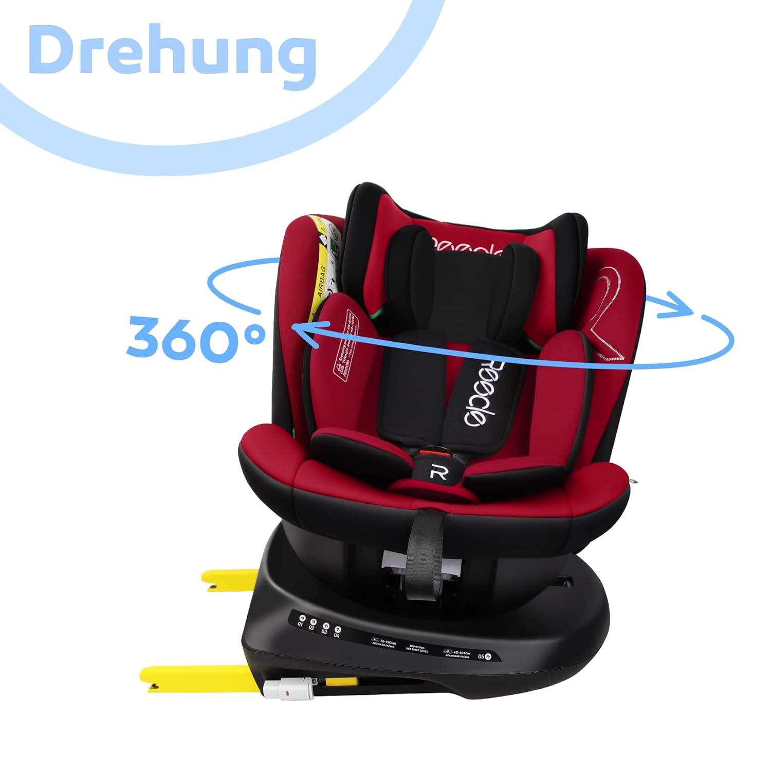 Reecle 360 i-Size – Kindersitz 40-150 cm, ISOFIX, 0-12 Jahre, Reboarder