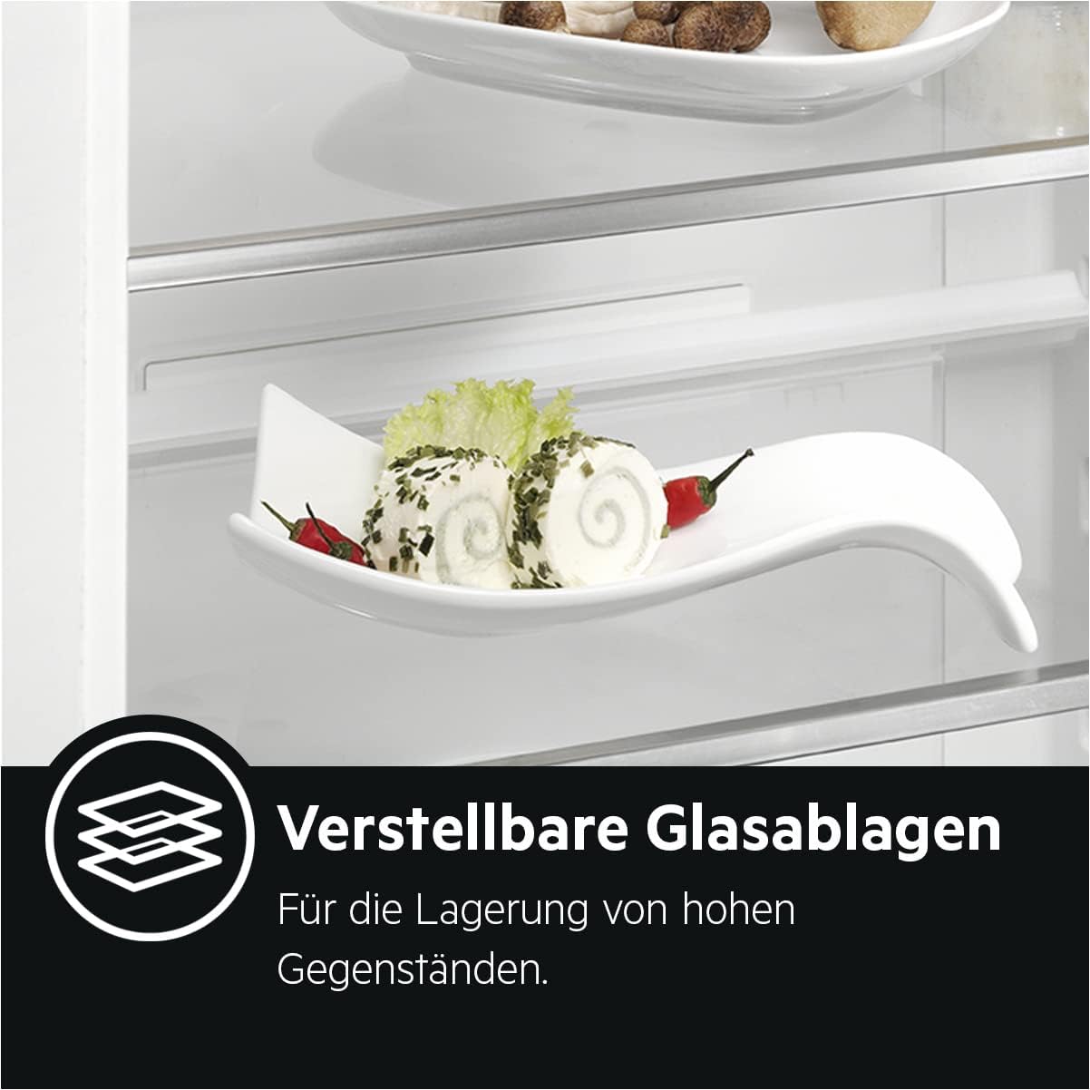 AEG RDB424E1AX Kühlautomat Serie 5000 – 206 L, Gefrierfach oben, Edelstahl-Look mit Anti-Fingerprint