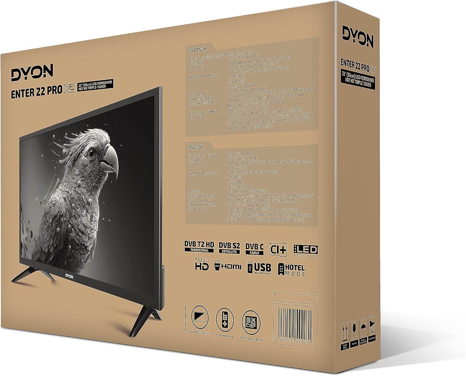 DYON Smart 43 VX – 43 Zoll Full HD Smart TV mit Triple Tuner, App Store & Streaming-Diensten