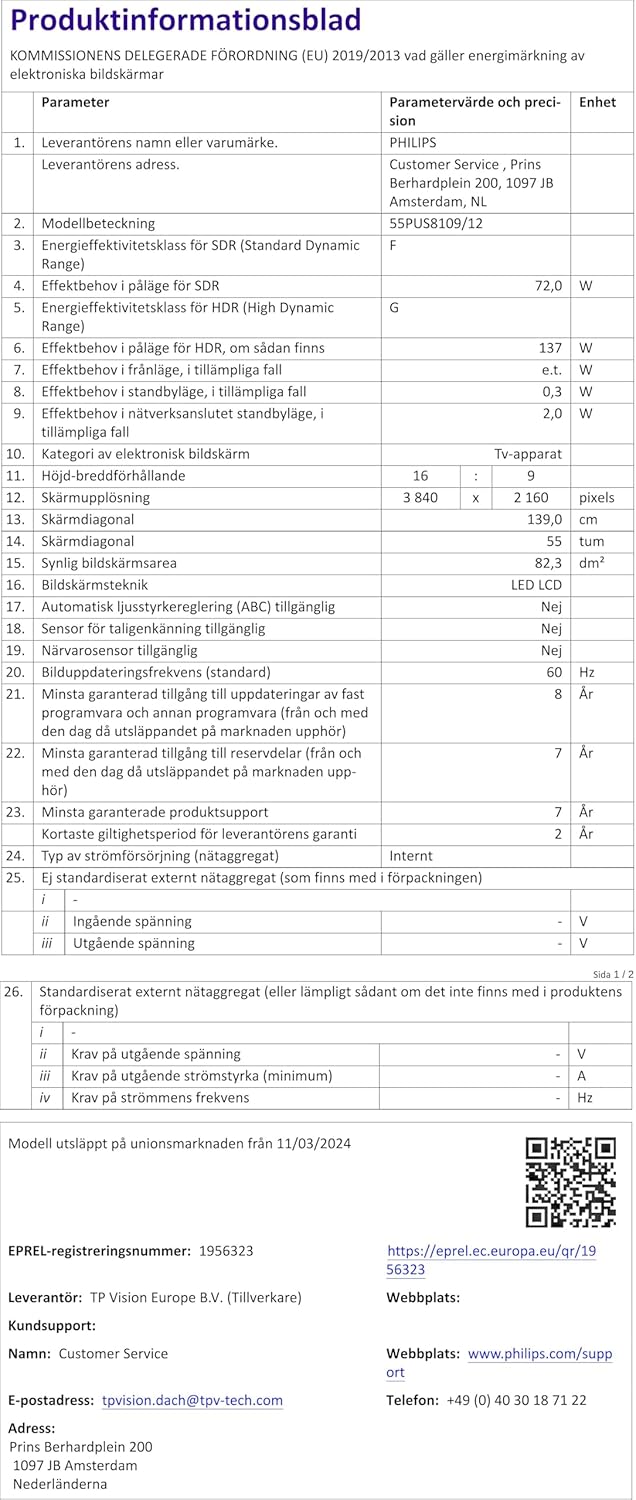 Philips Ambilight 43PUS8109 – 43 Zoll 4K LED Smart TV mit Titan OS & Dolby Atmos