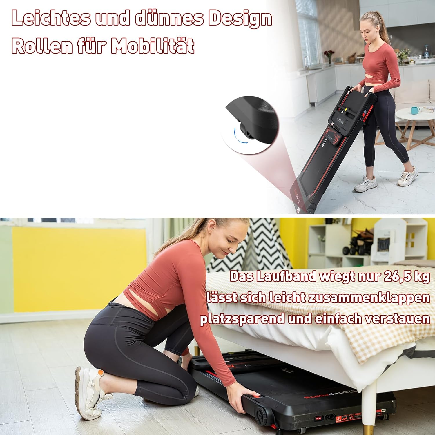 CITYSPORTS Elektrisches Laufband – Faltbar für Zuhause & Büro