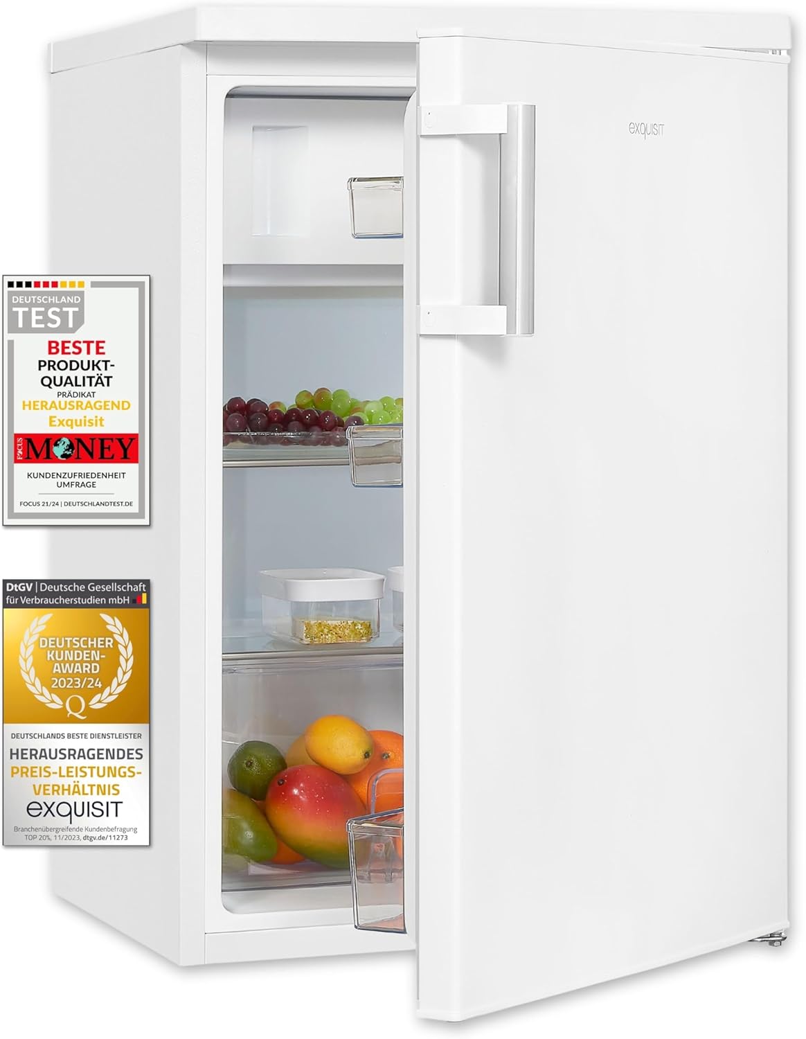 Exquisit KS516-4-H-010D Kühlschrank – 120 Liter, 4-Sterne-Gefrierfach, freistehend