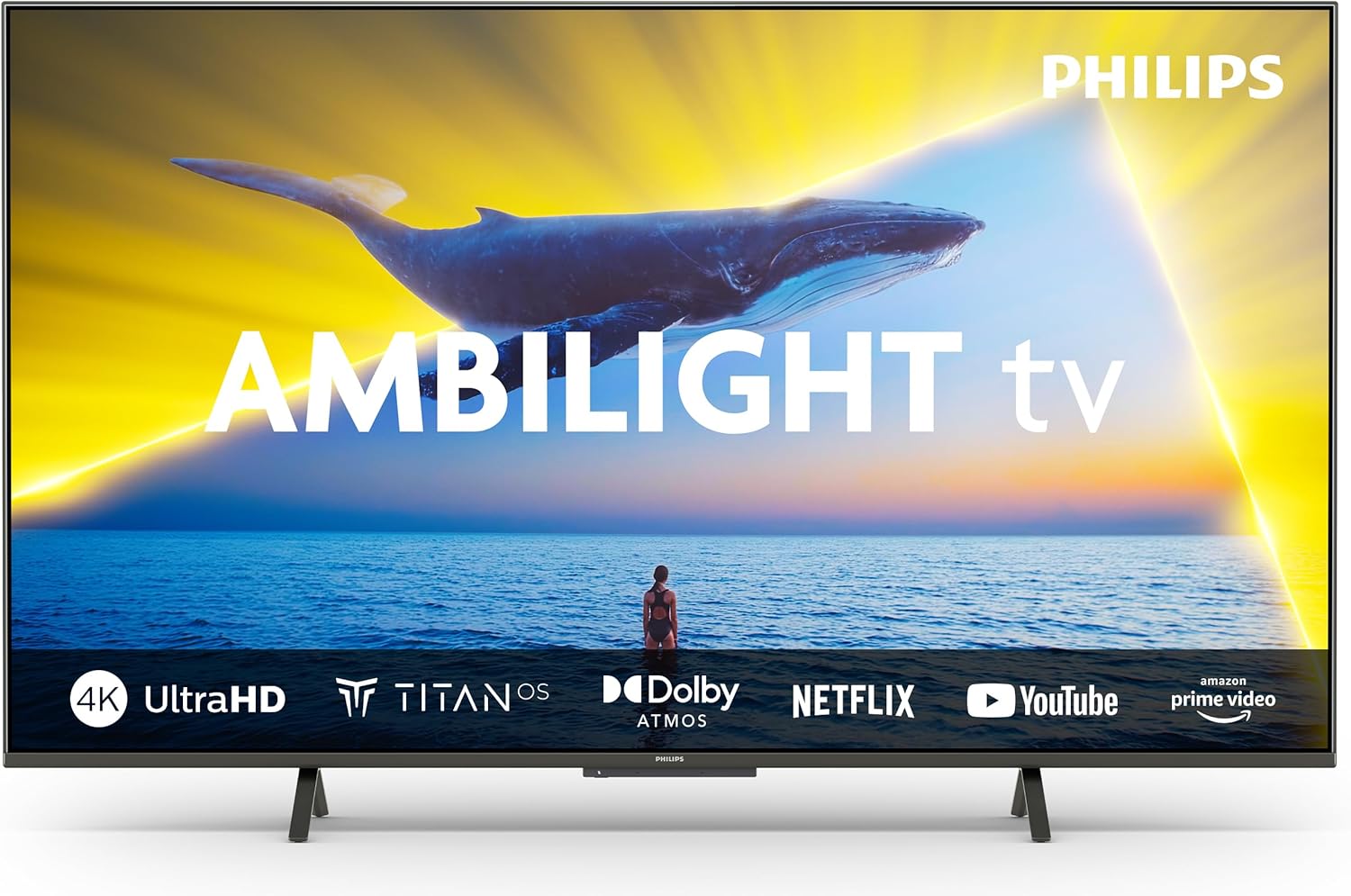 Philips Ambilight 43PUS8109 – 43 Zoll 4K LED Smart TV mit Titan OS & Dolby Atmos