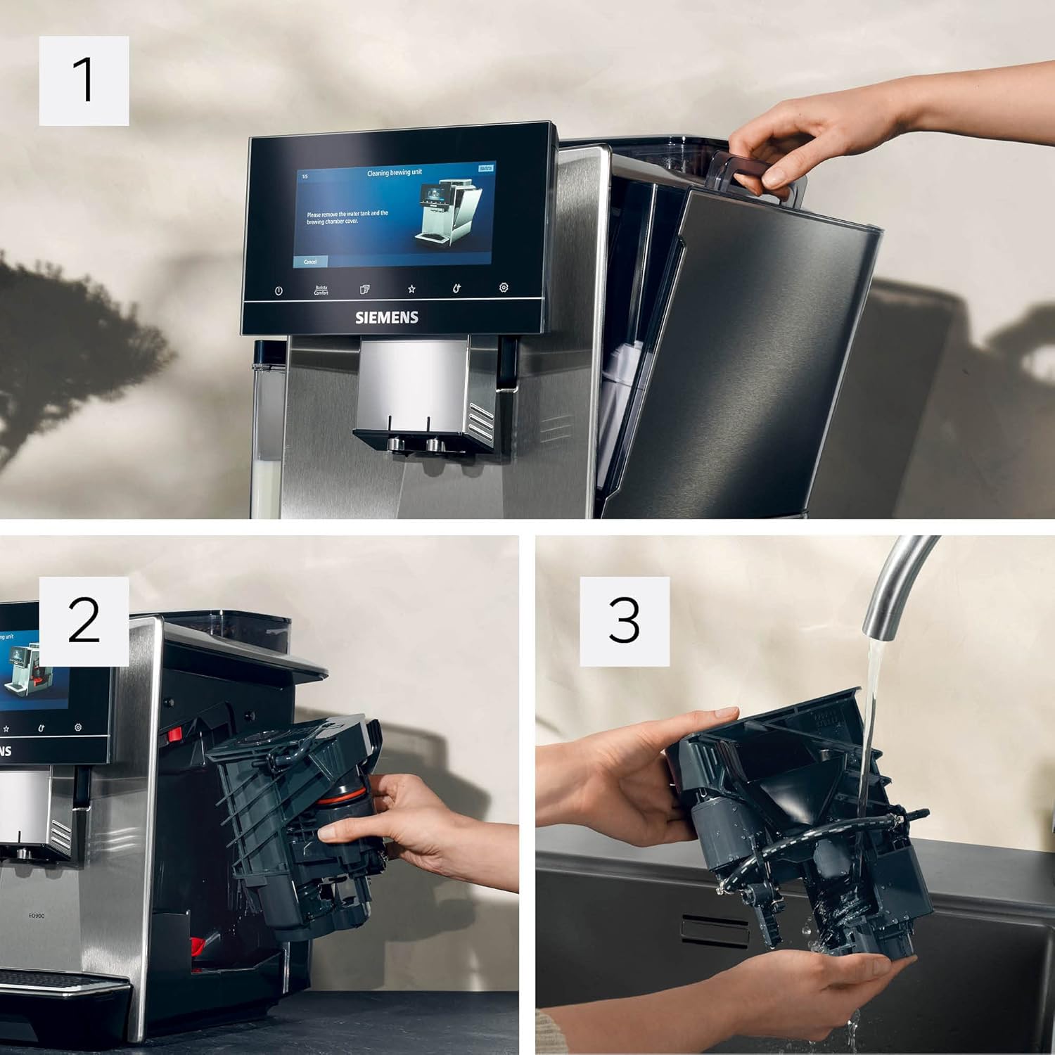 Siemens EQ900 TQ903D03 Kaffeevollautomat – 1500 W, Full-Touch-Display, App-Steuerung