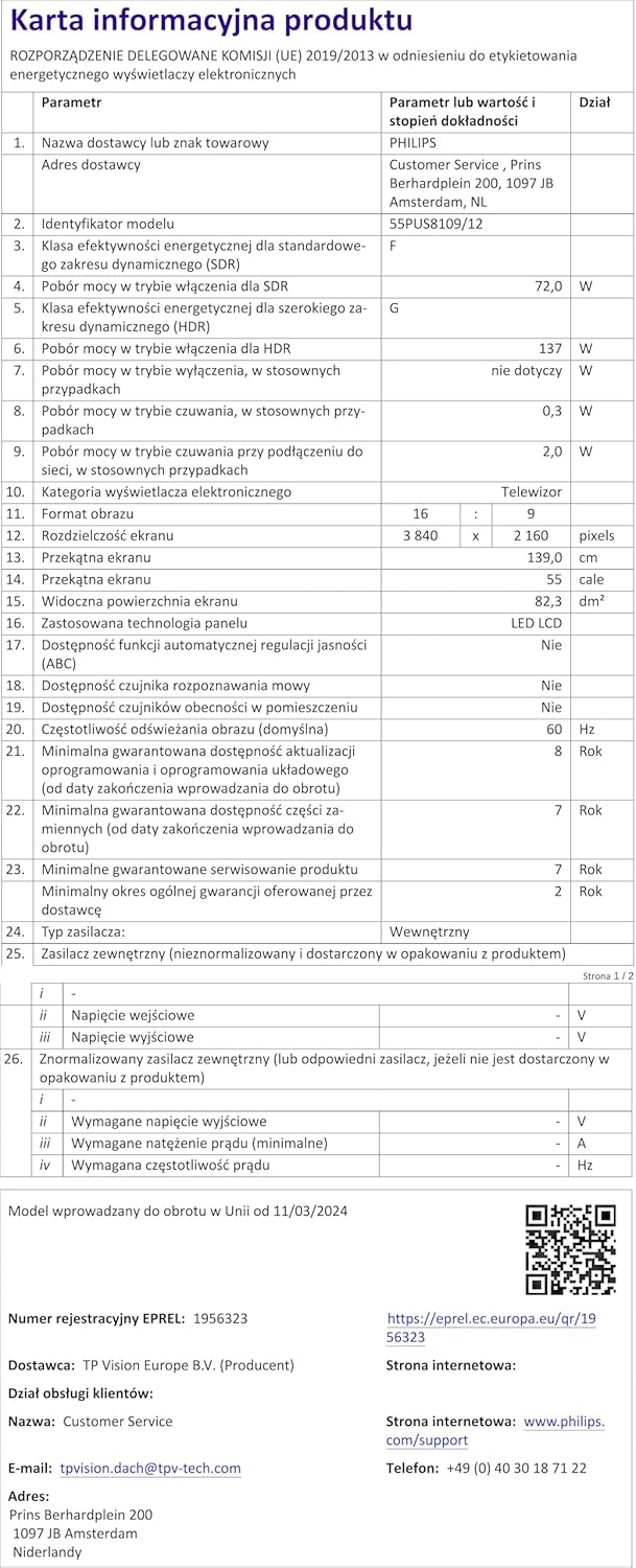 Philips Ambilight 43PUS8109 – 43 Zoll 4K LED Smart TV mit Titan OS & Dolby Atmos
