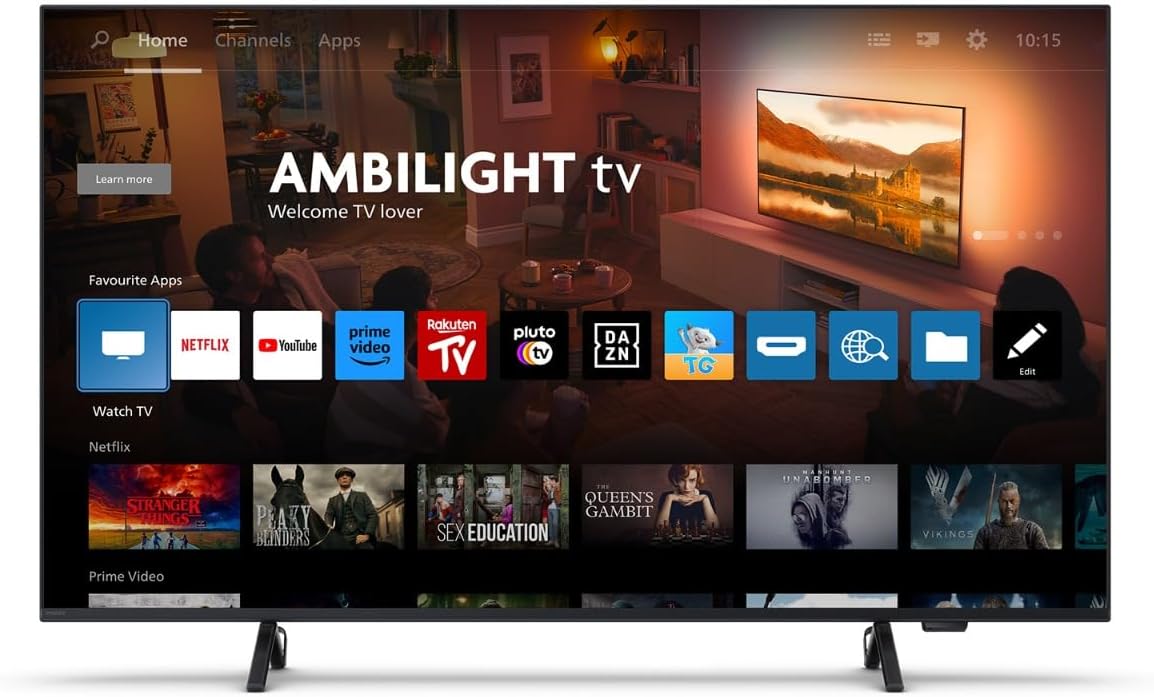 Philips Ambilight 43PUS8109 – 43 Zoll 4K LED Smart TV mit Titan OS & Dolby Atmos
