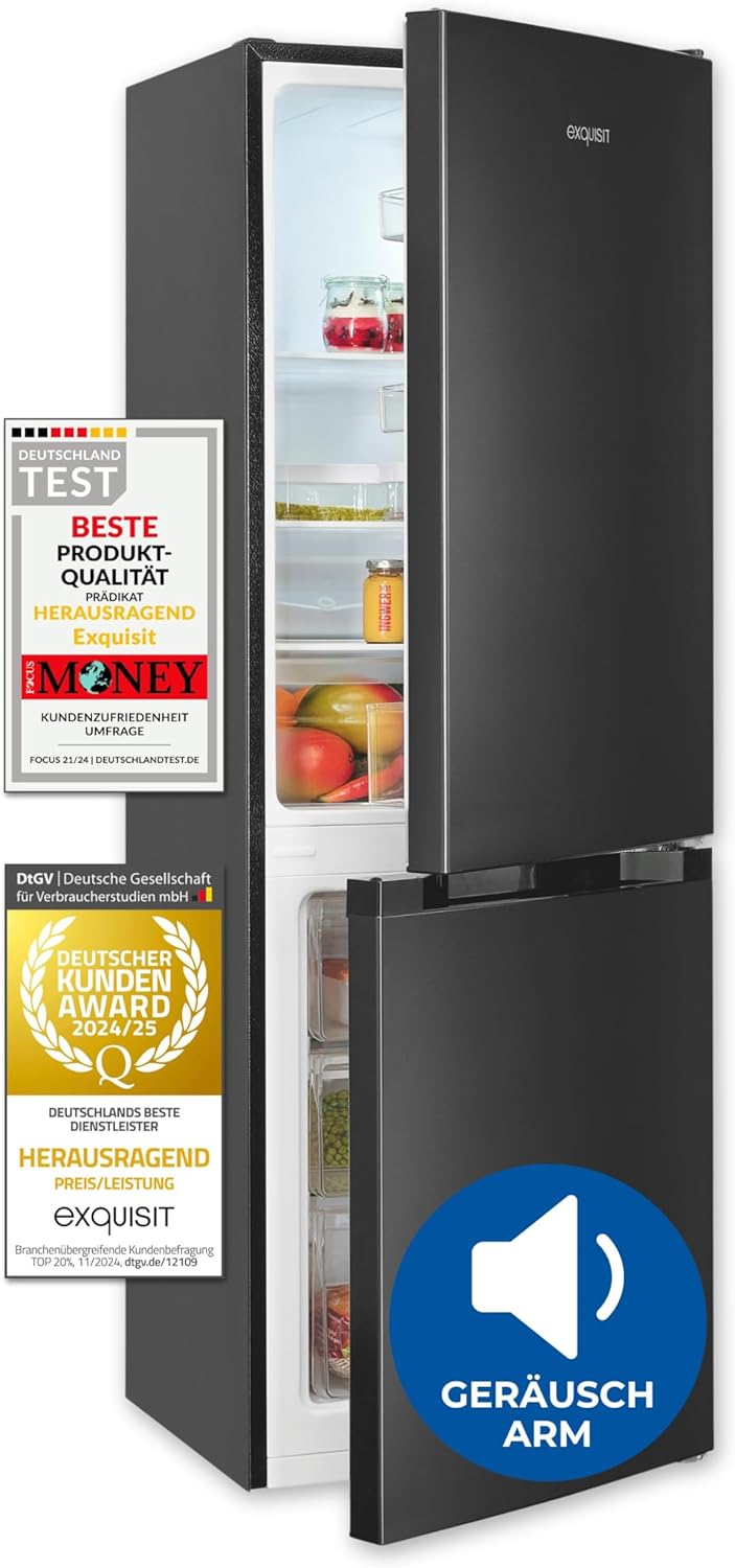 Exquisit Kühl-Gefrierkombination KGC5231-60-E-050C – 157 L, 4-Sterne-Gefrierfach, Alarm-Funktion