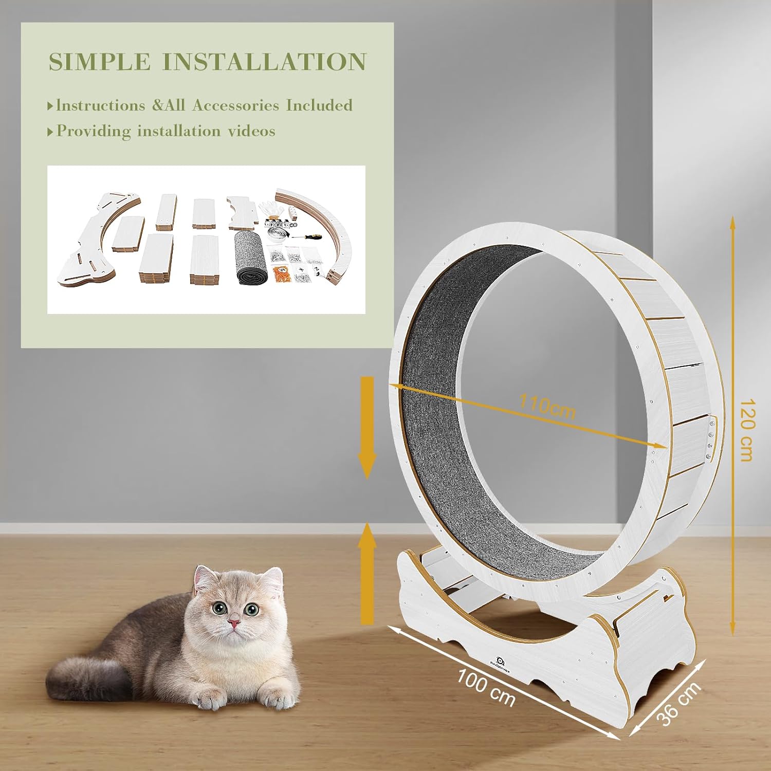 Naviconvex Katzen-Laufrad XXL – Ø 135 cm