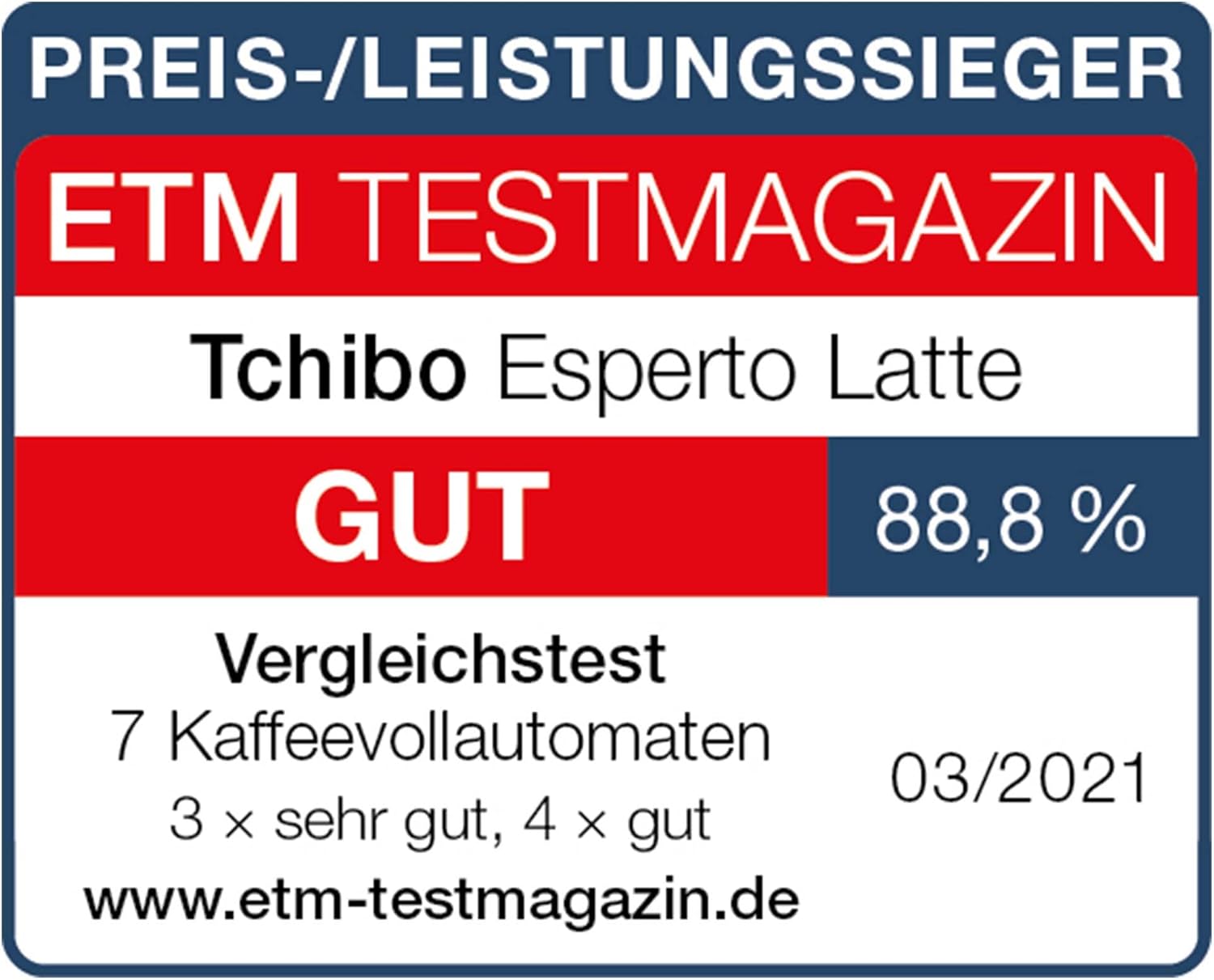 Tchibo Esperto Latte – Milchaufschäumer, Caffè Crema & Espresso, Kompakt Anthrazit