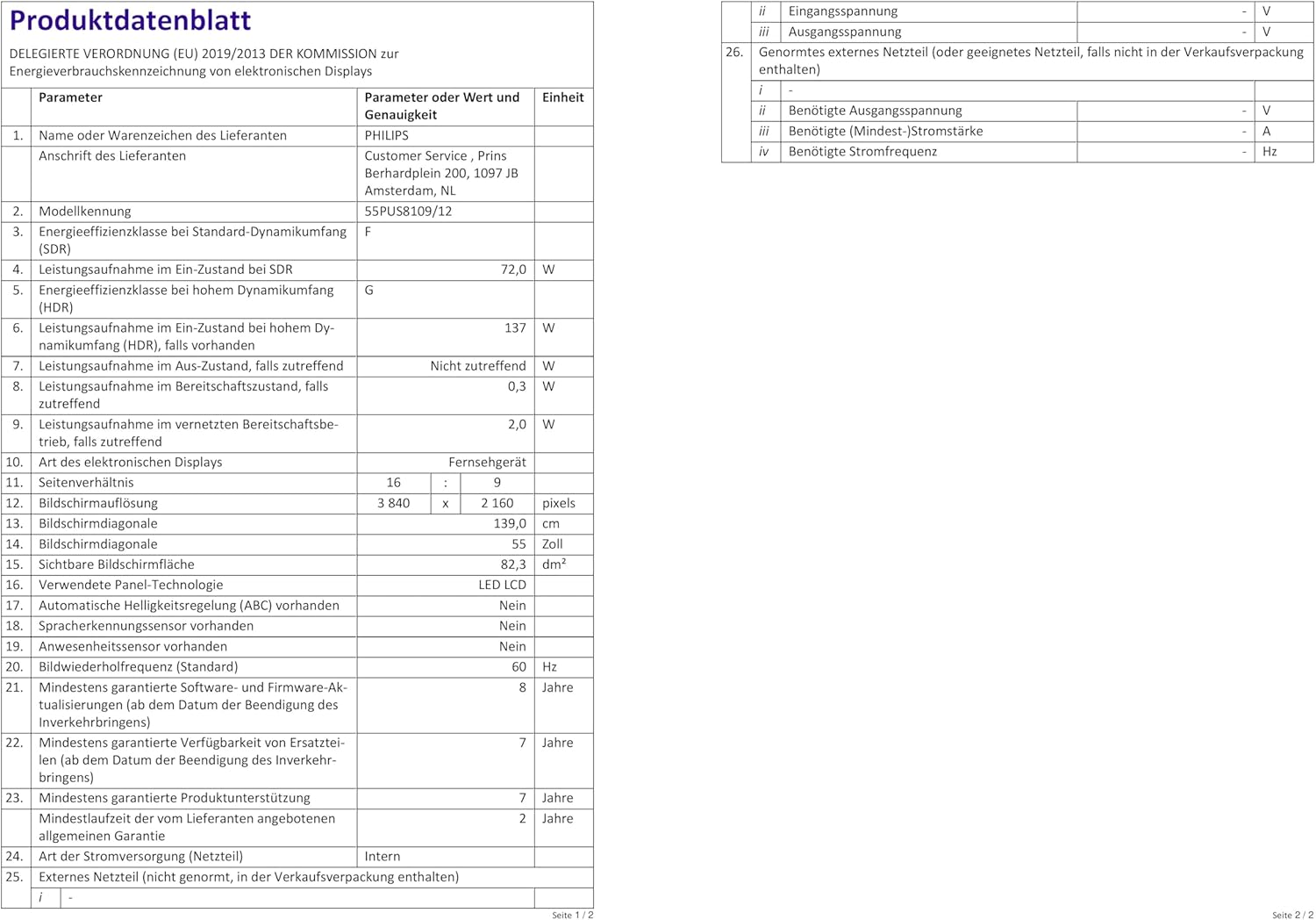 Philips Ambilight 43PUS8109 – 43 Zoll 4K LED Smart TV mit Titan OS & Dolby Atmos