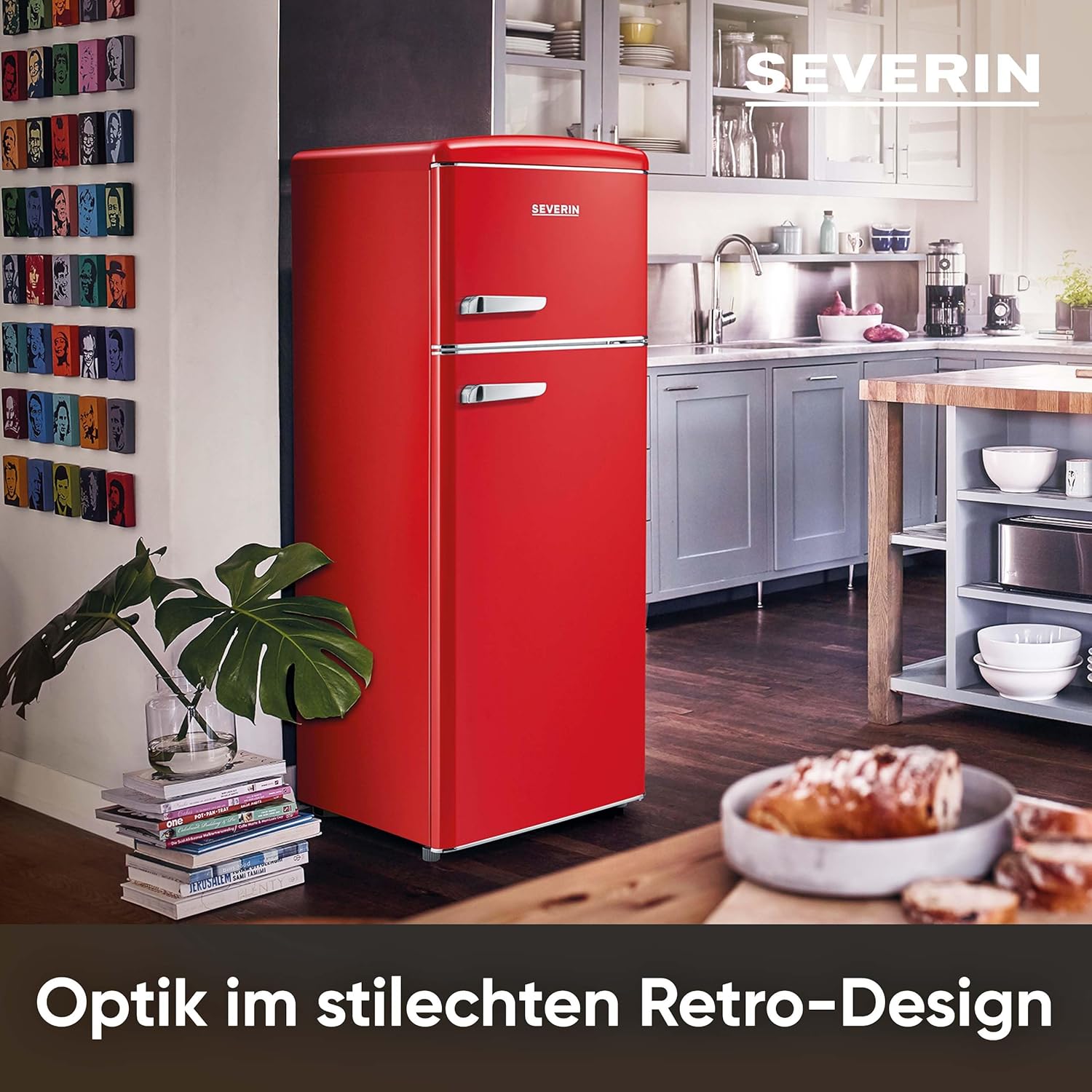 SEVERIN RKG 8933 – Kühl-/Gefrierkombination, 206 L, platzsparend, creme