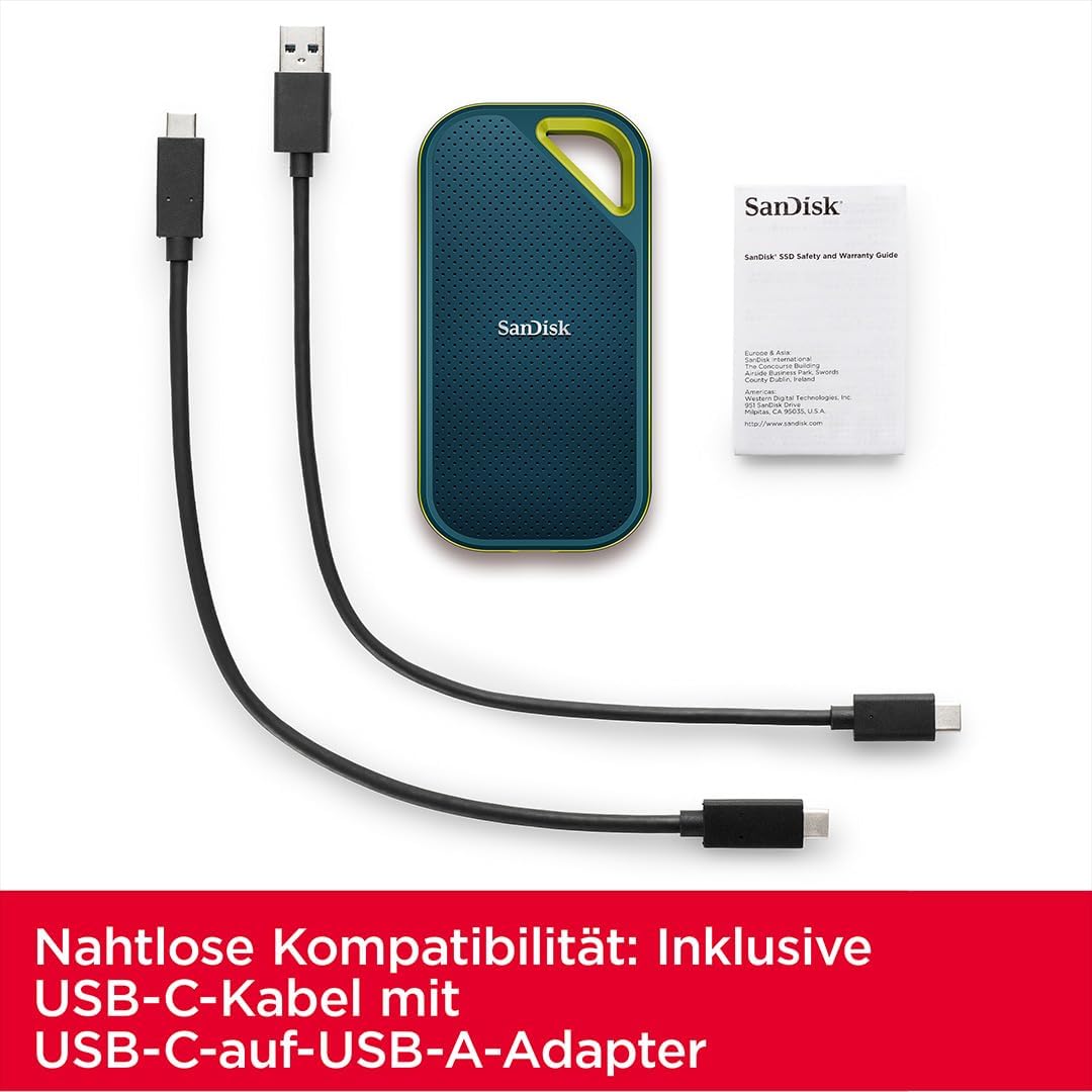 SanDisk Extreme Portable SSD 1 TB – Robuste & Schnelle Externe SSD