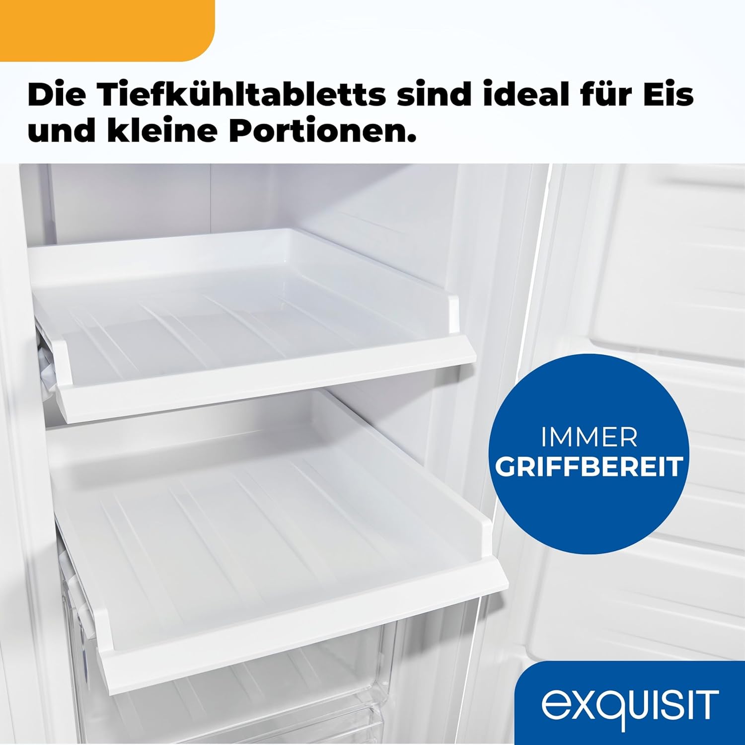 Exquisit Gefrierschrank GS5231-NF-H-040C – 161L Nutzinhalt, NoFrost, Türalarm