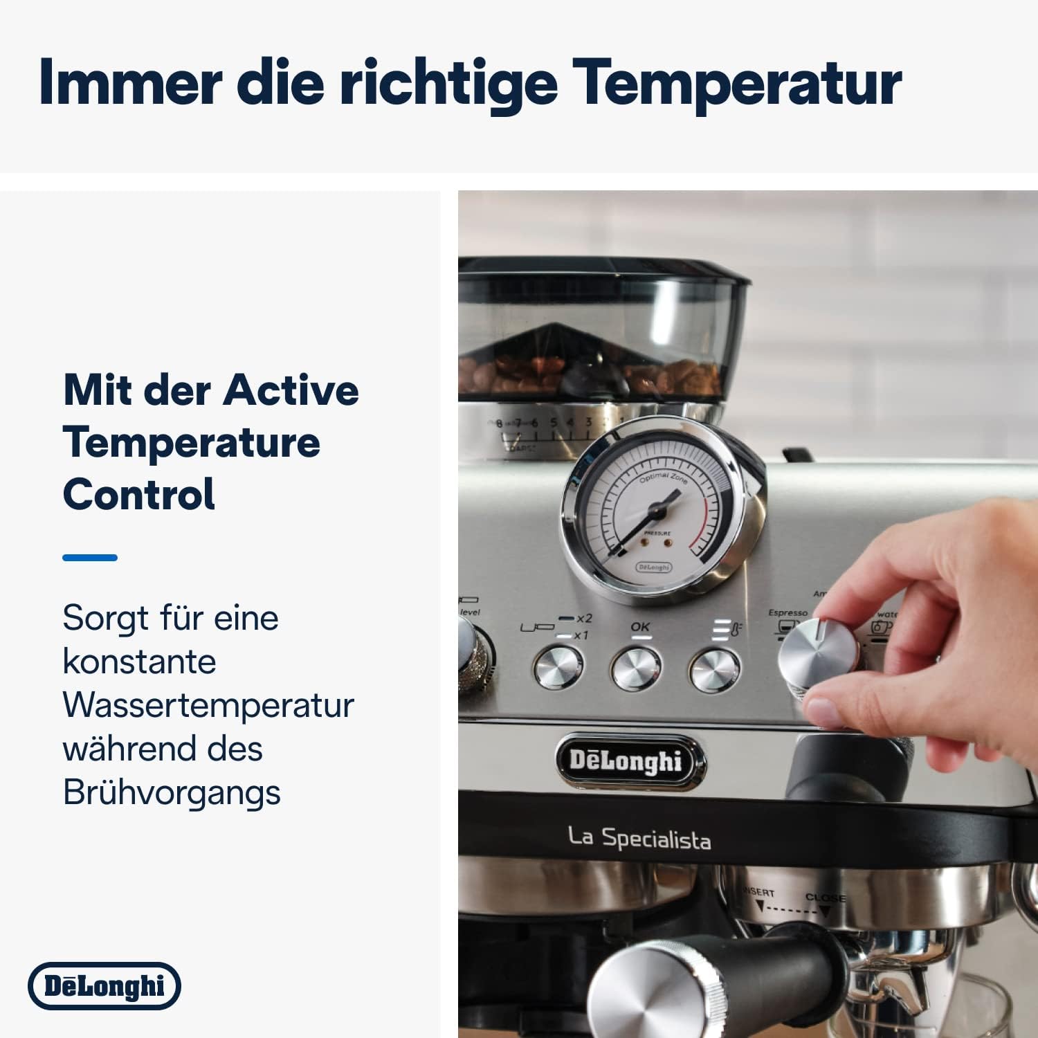 De’Longhi La Specialista Arte EC9155.MB – Siebträgermaschine, 15 Bar, 1300 W