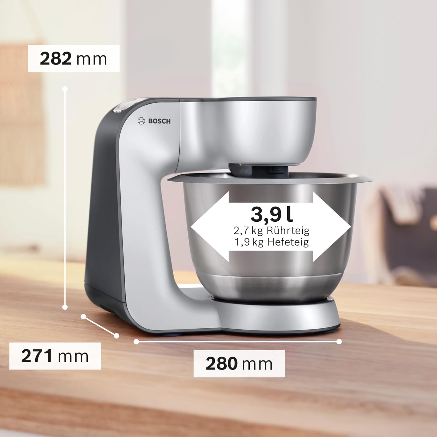 Bosch MUM5 CreationLine Küchenmaschine – 3,9 L Edelstahl, 900 W