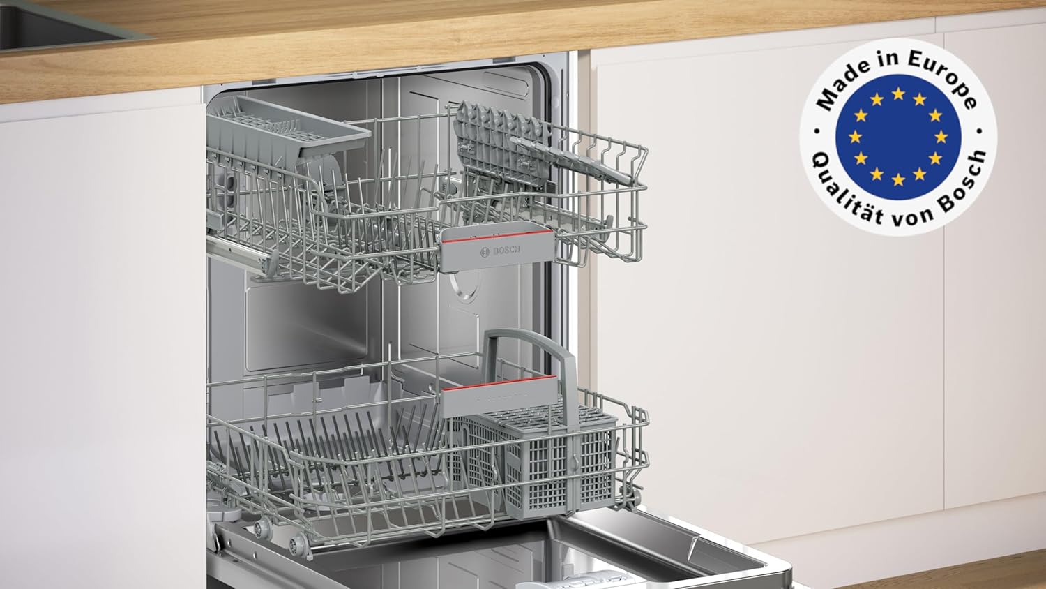 Bosch SMV4ETX08E Serie 4 – Vollintegriert 60 cm, Besteckkorb, Leise