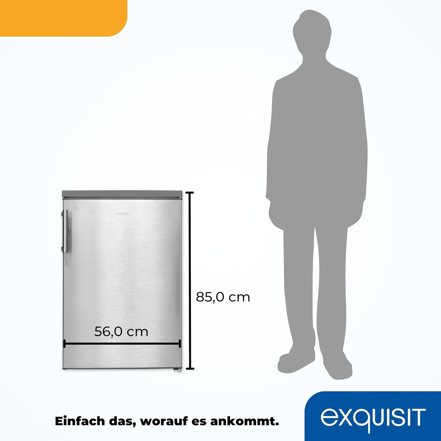 Exquisit KS516-4-H-010D Kühlschrank – 120 Liter, 4-Sterne-Gefrierfach, freistehend