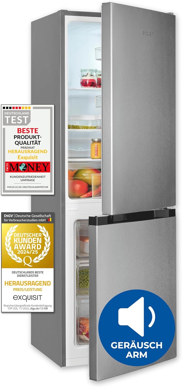Exquisit Kühl-Gefrierkombination KGC5231-60-E-050C – 157 L, 4-Sterne-Gefrierfach, Alarm-Funktion
