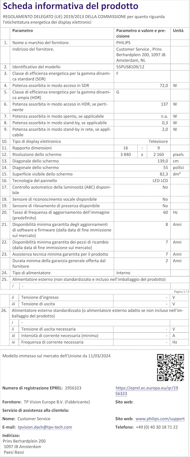 Philips Ambilight 43PUS8109 – 43 Zoll 4K LED Smart TV mit Titan OS & Dolby Atmos
