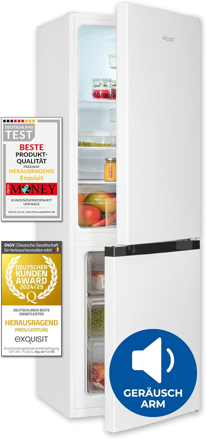 Exquisit Kühl-Gefrierkombination KGC5231-60-E-050C – 157 L, 4-Sterne-Gefrierfach, Alarm-Funktion