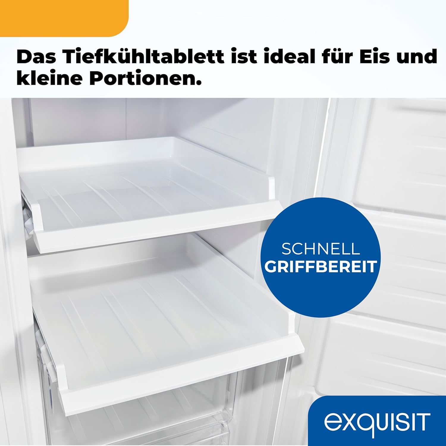 Exquisit Gefrierschrank GS5231-NF-H-040C – 161L Nutzinhalt, NoFrost, Türalarm