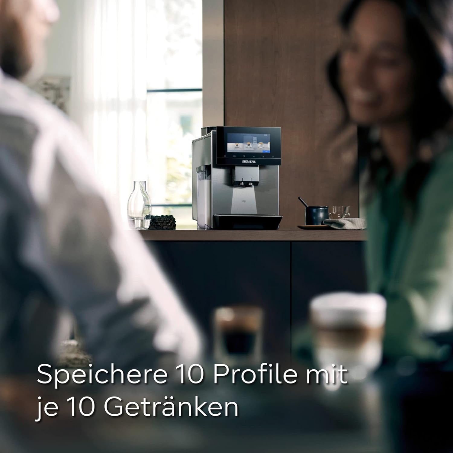 Siemens EQ900 TQ903D03 Kaffeevollautomat – 1500 W, Full-Touch-Display, App-Steuerung