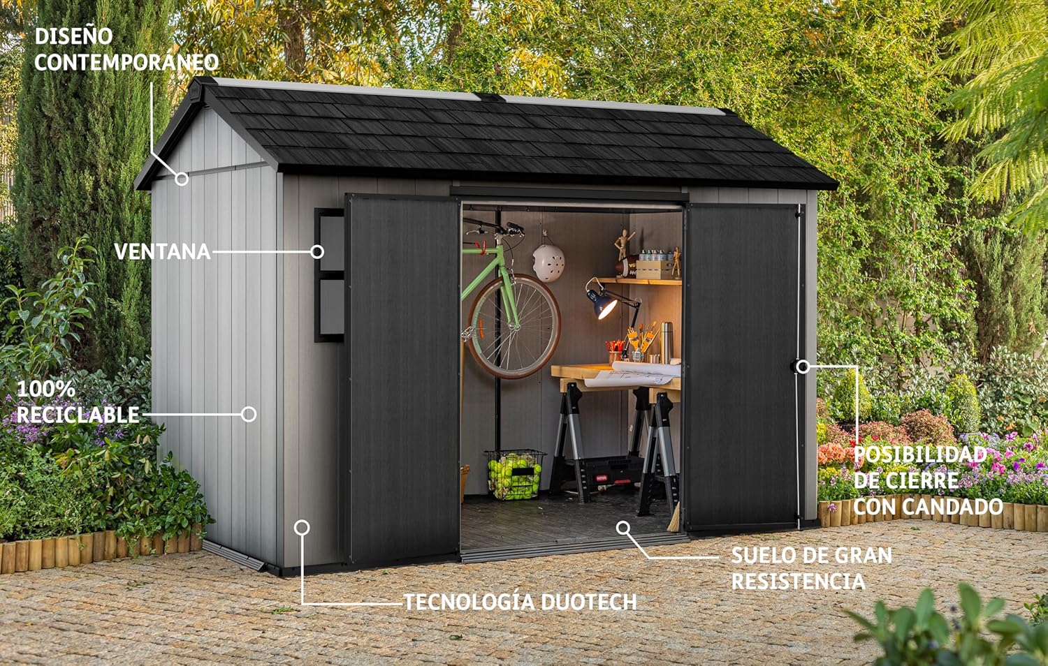 Keter Oakland 1175SD Geräteschuppen – Robust, Wetterfest & Viel Platz