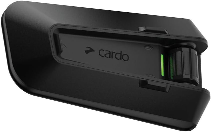 Cardo PACKTALK Edge – Motorrad Bluetooth Kommunikationssystem Headset Intercom (Einzelpack, Schwarz)