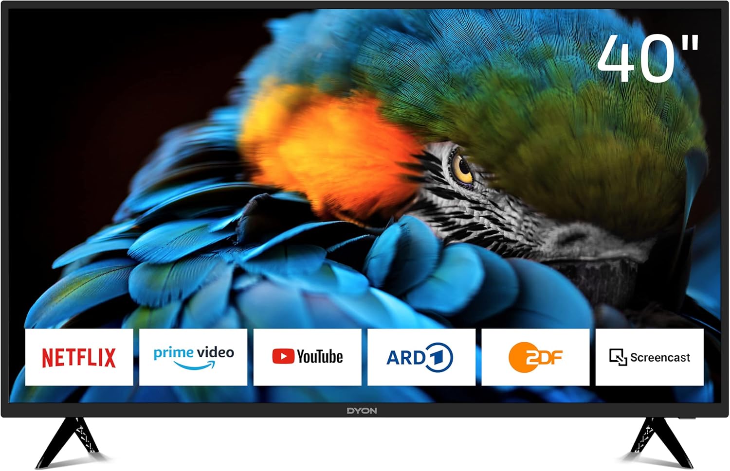 DYON Smart 43 VX – 43 Zoll Full HD Smart TV mit Triple Tuner, App Store & Streaming-Diensten