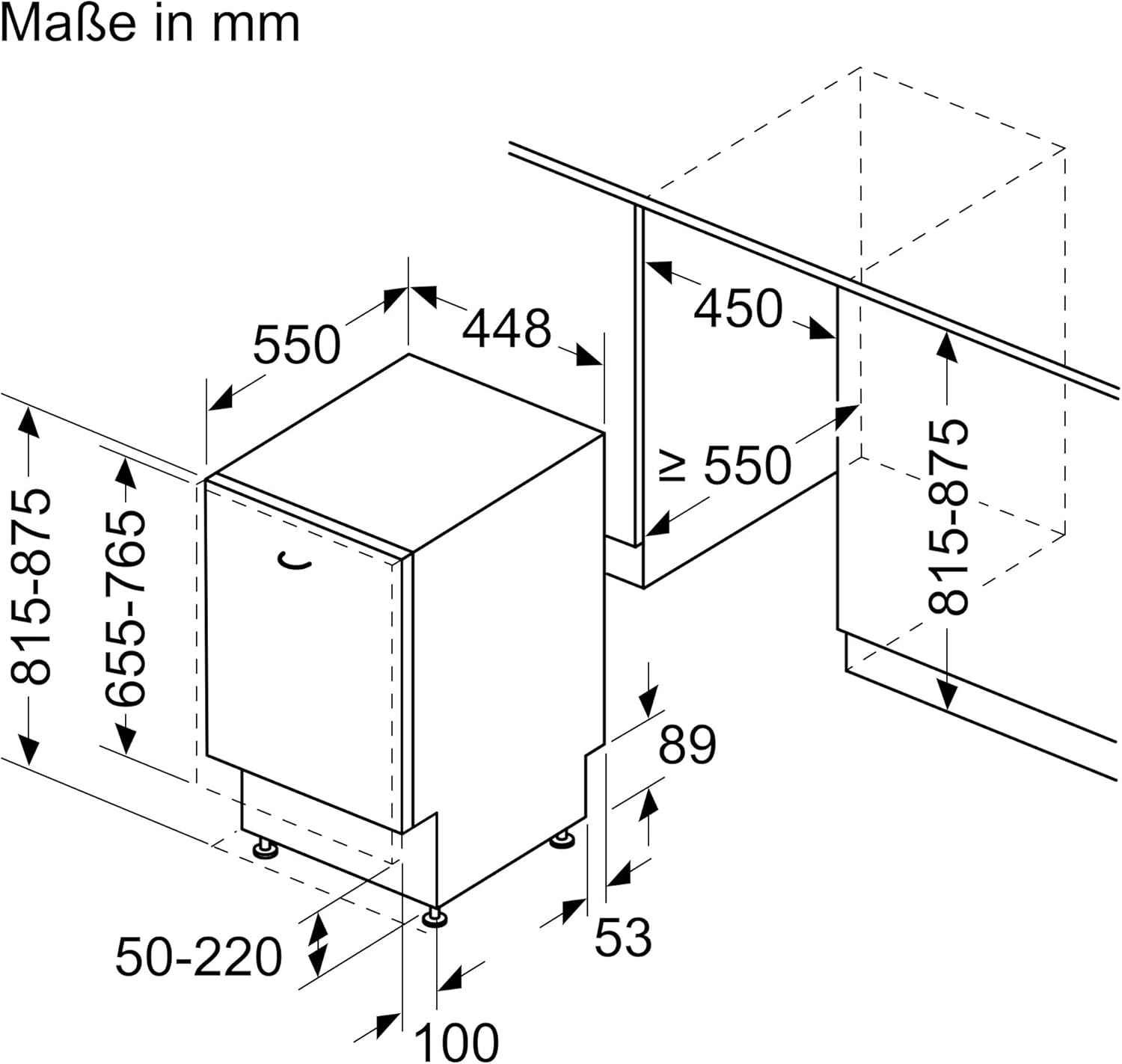 Siemens SR65YX08ME iQ500 Geschirrspüler – Vollintegriert 45 cm, Zeolith-Trocknung, Besteckschublade