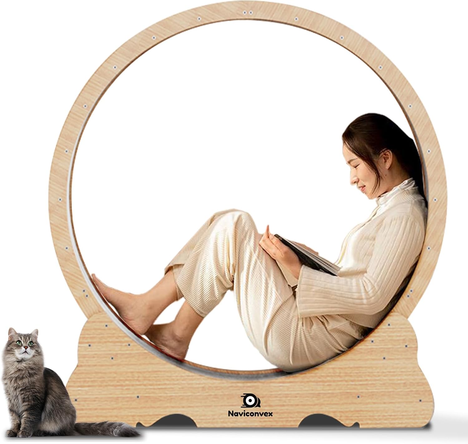 Naviconvex Katzen-Laufrad XXL – Ø 135 cm