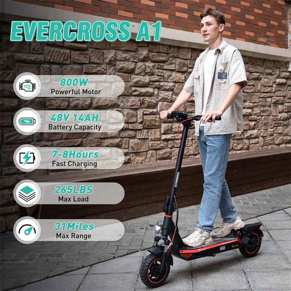 Evercross A1 E-Scooter – 500W Motor, 48V 14Ah Akku, 25 km/h